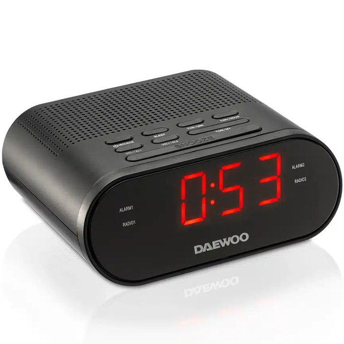 Daewoo DW1218 Radio Reloj AM/FM con Salida Jack 3,5 mm Daewoo DW1218 Radio Reloj AM/FM con Salida Jack 3,5 mm